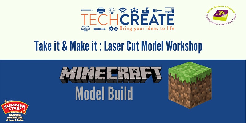 Laser cut models workshop : Build A Minecraft Model sumamry image