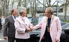 President Catherine Connolly visits Clondalkin Equine Club once again. sumamry image