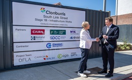 Minister marks opening of first section of Stage 1B South Link Street at Clonburris sumamry image